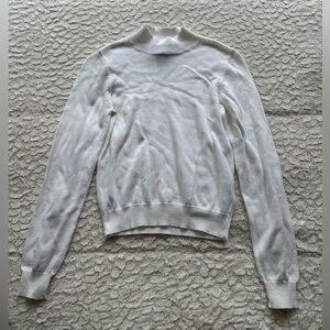 White turtleneck long sleeve top